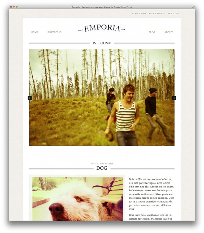 Emporia WordPress theme