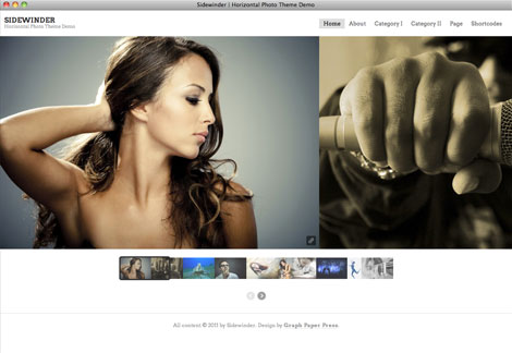 Sidewinder photo portfolio theme for WordPress