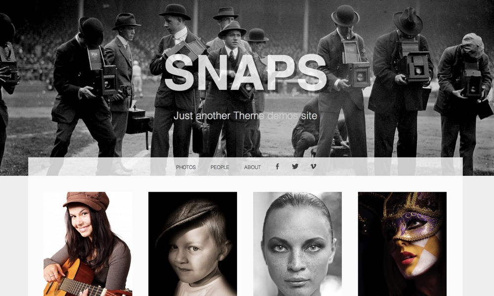 Introducing Snaps – a free portfolio and photo WordPress theme