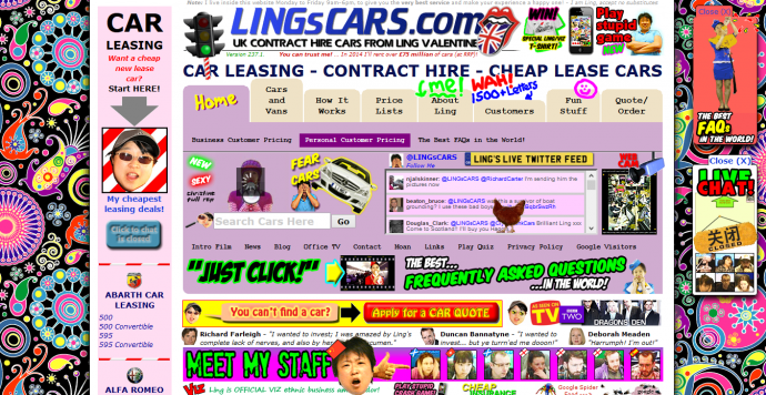 Lings Cars website screenshot