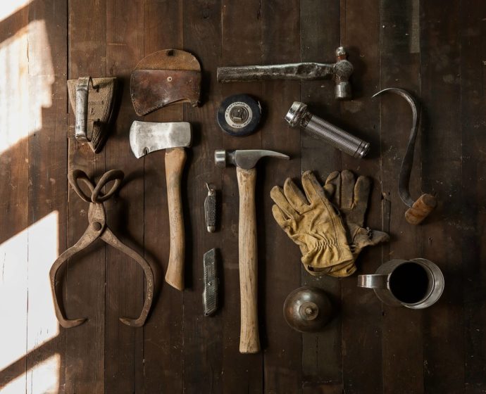 A selection of worktools.