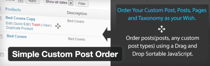 The Simple Custom Post Order plugin.