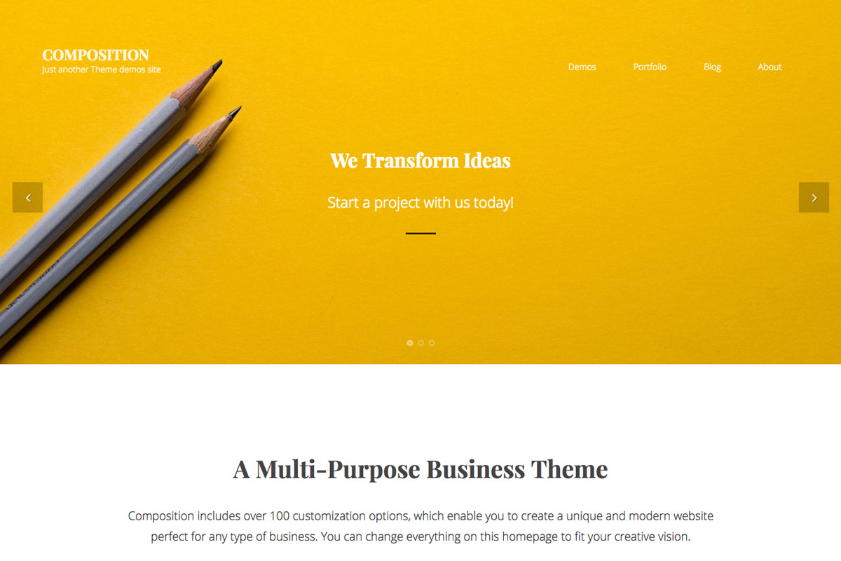 Multipurpose WordPress theme for businesses
