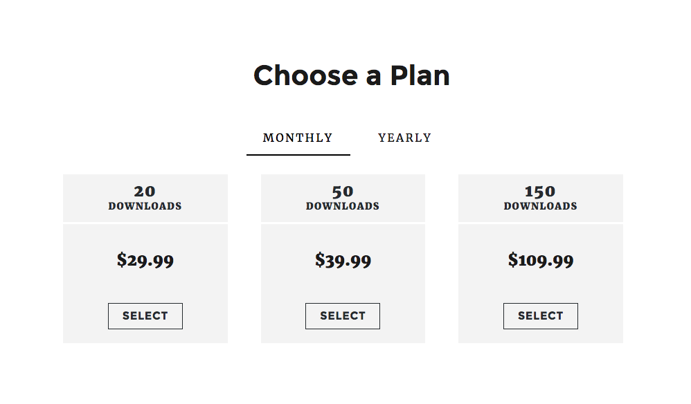 subscription pricing