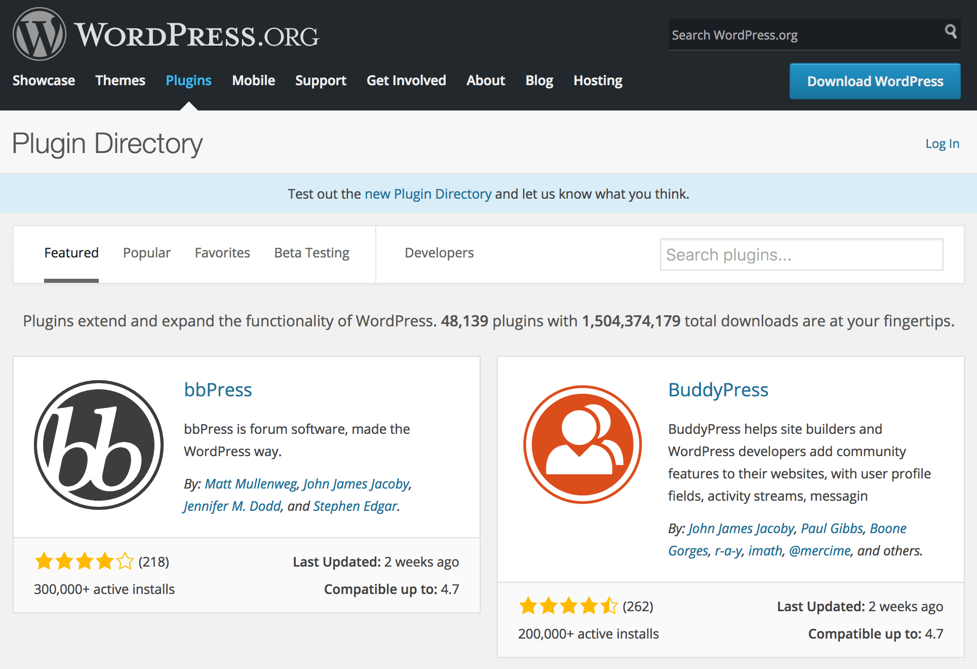 The WordPress.org Plugin Directory