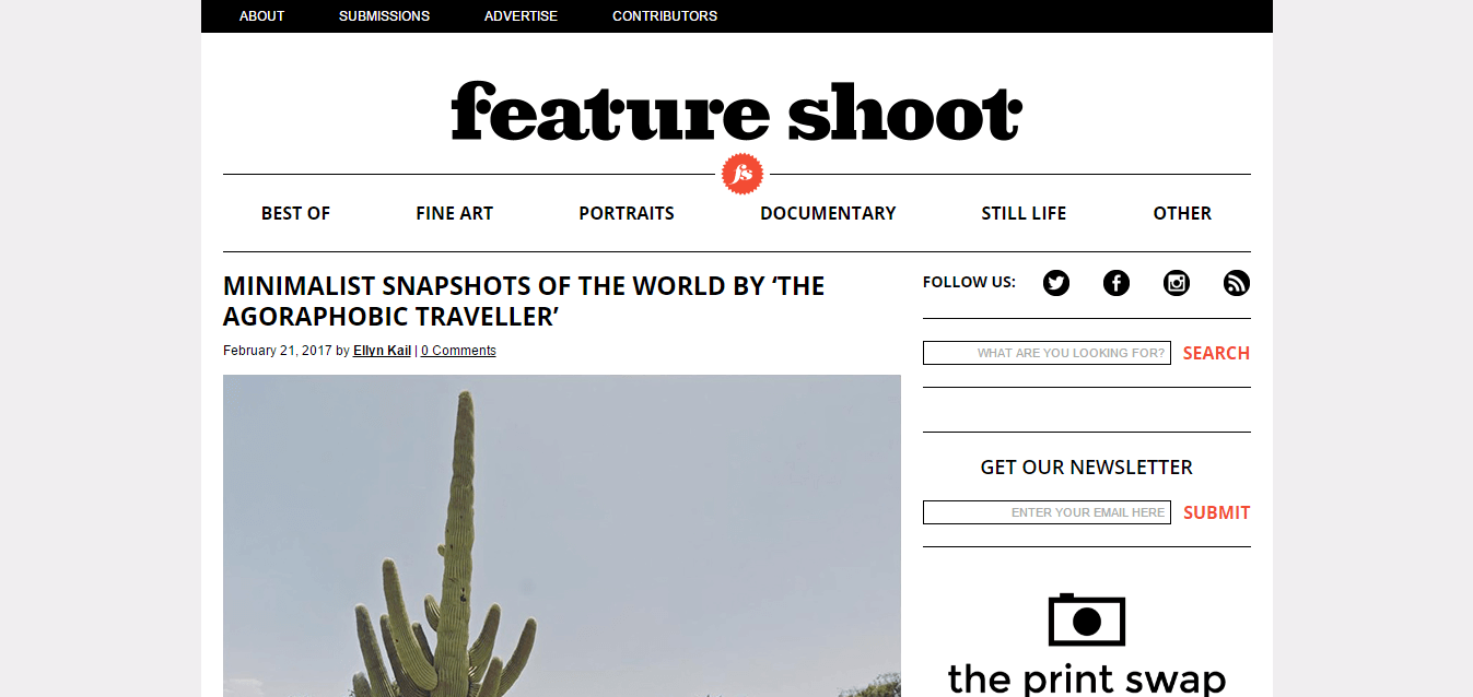 Feature Shoot homepage